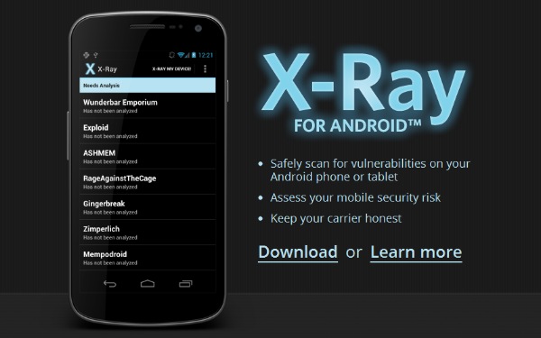 X-Ray app shows you the security wholes on your Android device