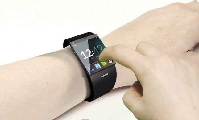 Google Smartwatch 3D render concept