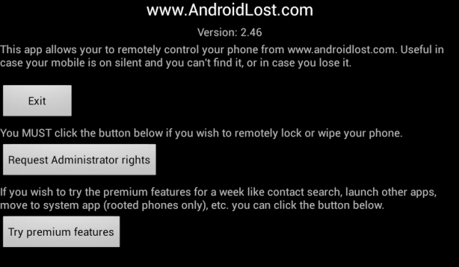 Android Lost App