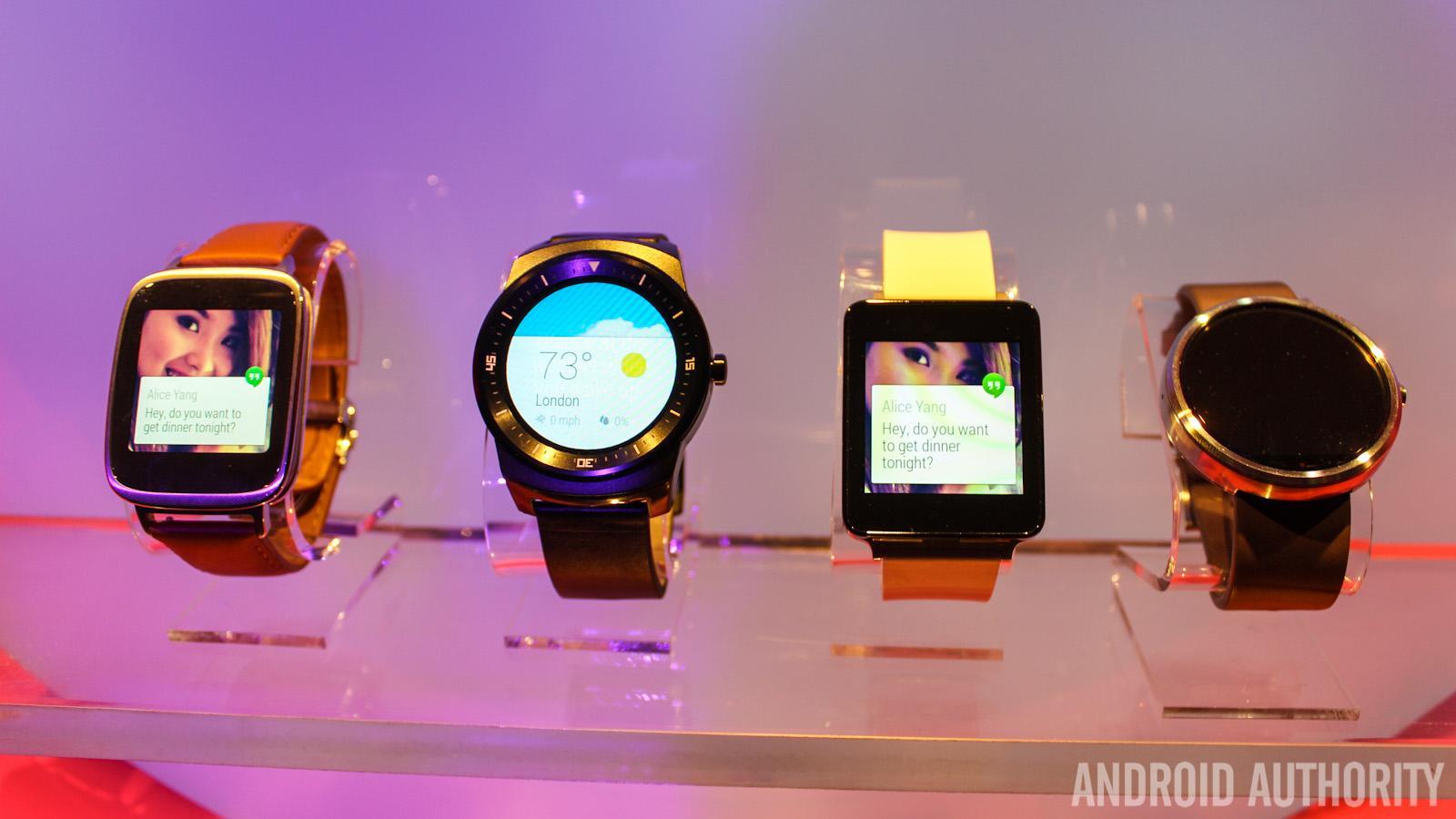 LG G Watch Sony Smartwatch 3 Moto 360 LG G Watch R Android Wear-7