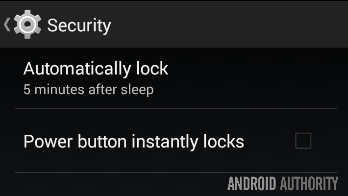 Android Security Auto Lock