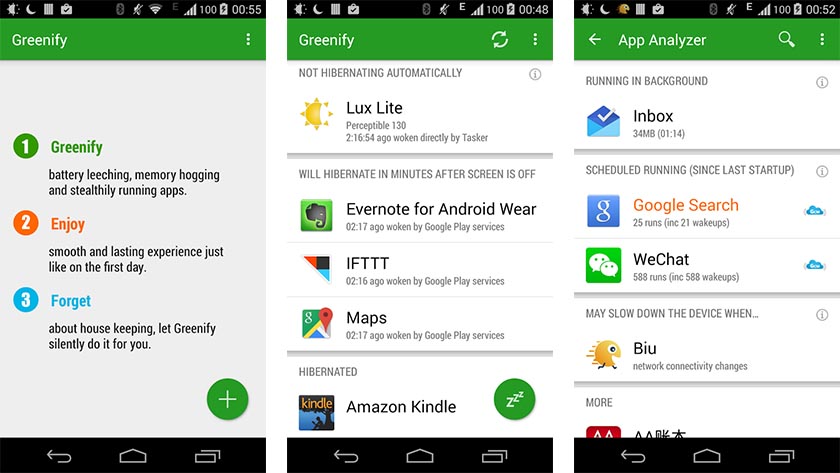 Greenify le migliori app di task manager per Android
