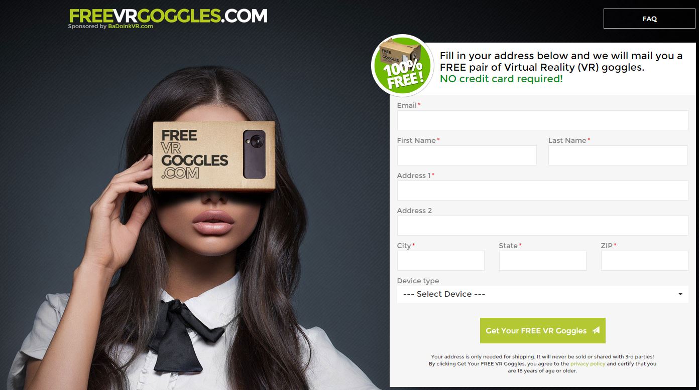 Porn Site Sponsoring Free Google Cardboard Headsets - Get -3752