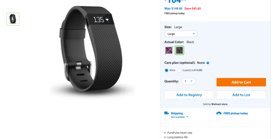 Deal: Walmart has the Fitbit Charge HR 