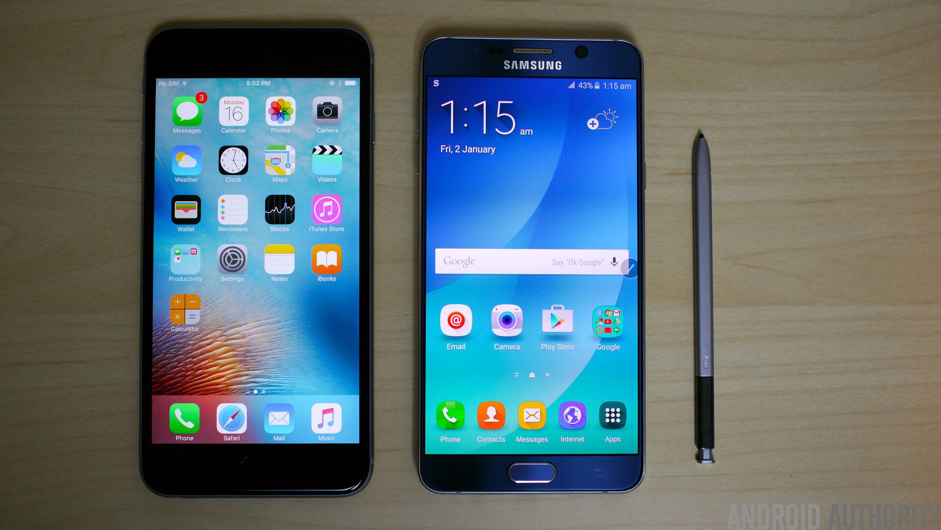 Bergbeklimmer onderdak Zilver Samsung Galaxy Note 5 vs iPhone 6S Plus