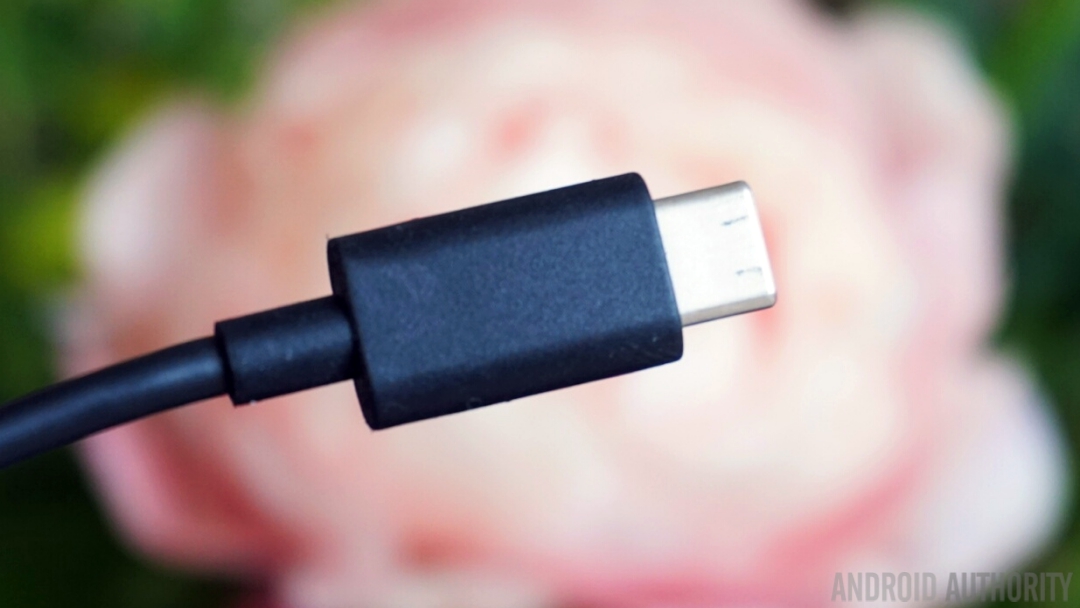 USB Type-C cable closeup