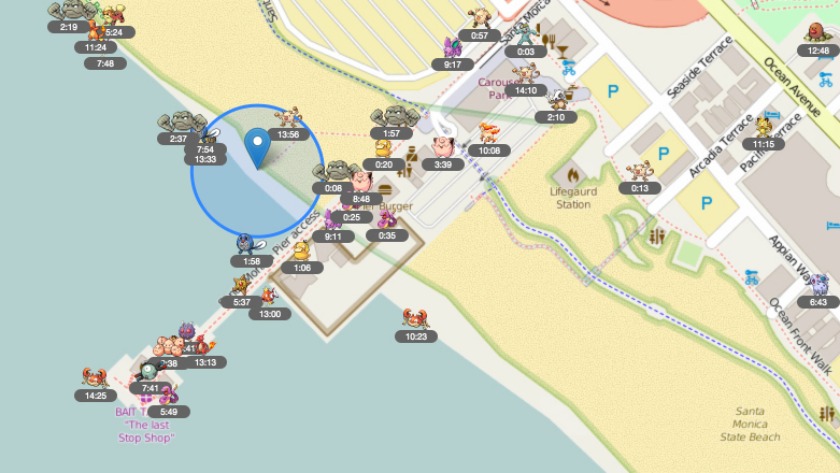 FastPokeMap Pokemon Go map service