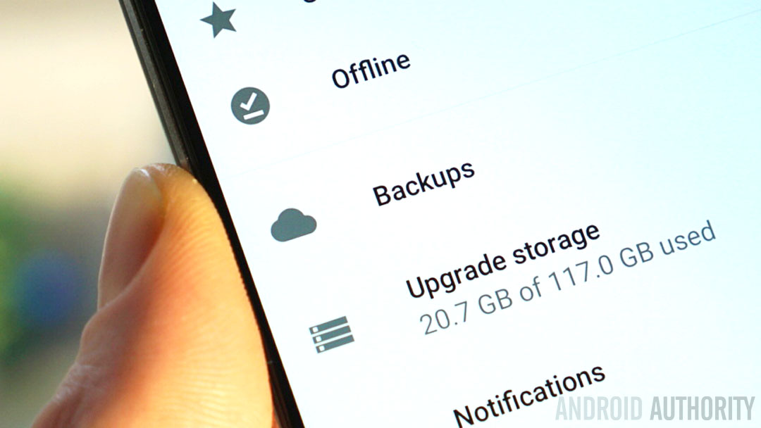 device backup section android authority