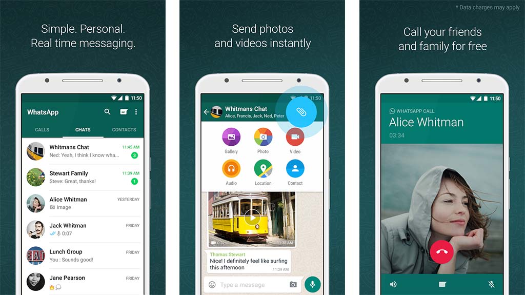 WhatsApp screenshot for the best video chat apps list