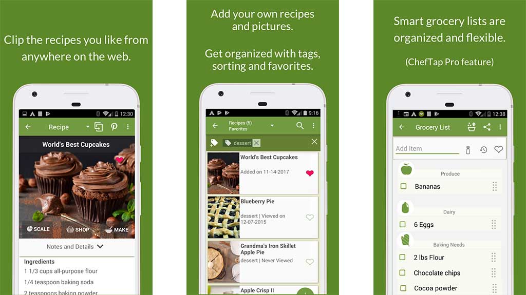 Questo è uno screenshot per ChefTap, una delle migliori app di cucina su Android