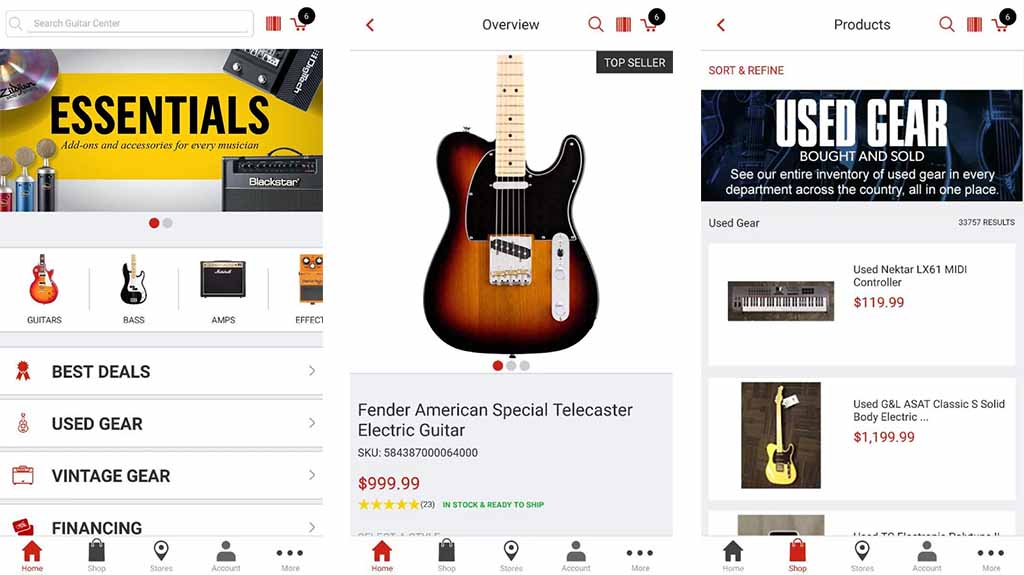 Guitar Center is one of the best musician apps for android