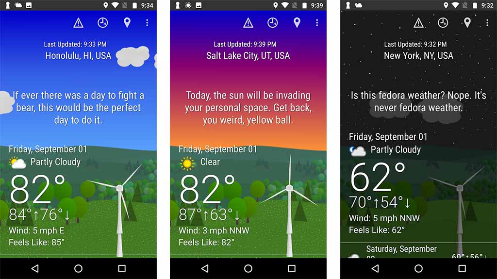 What The Forecast is one of the best weather apps and weather widgets for android