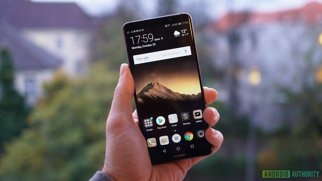 The front of the Huawei Mate 10 Pro.