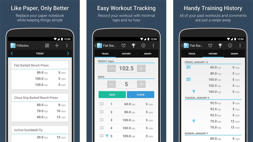 FitNotes is one of the best fitness tracker apps for android