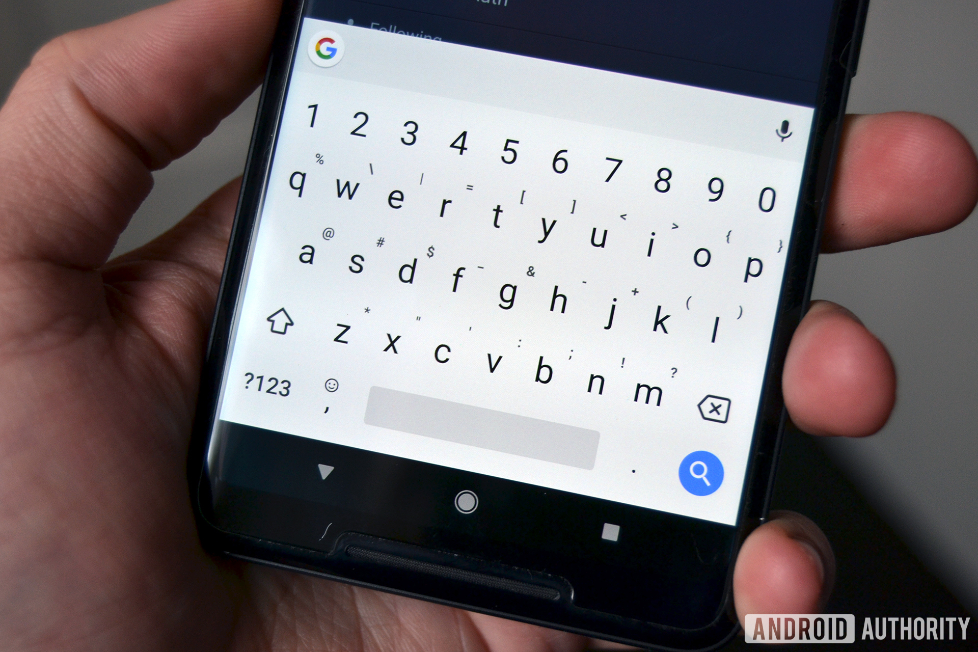 Gboard on the Pixel 2XL.