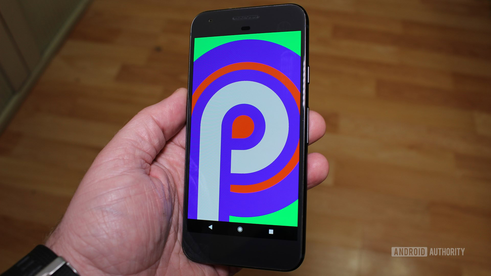 Android P on Pixel in hand gds aa