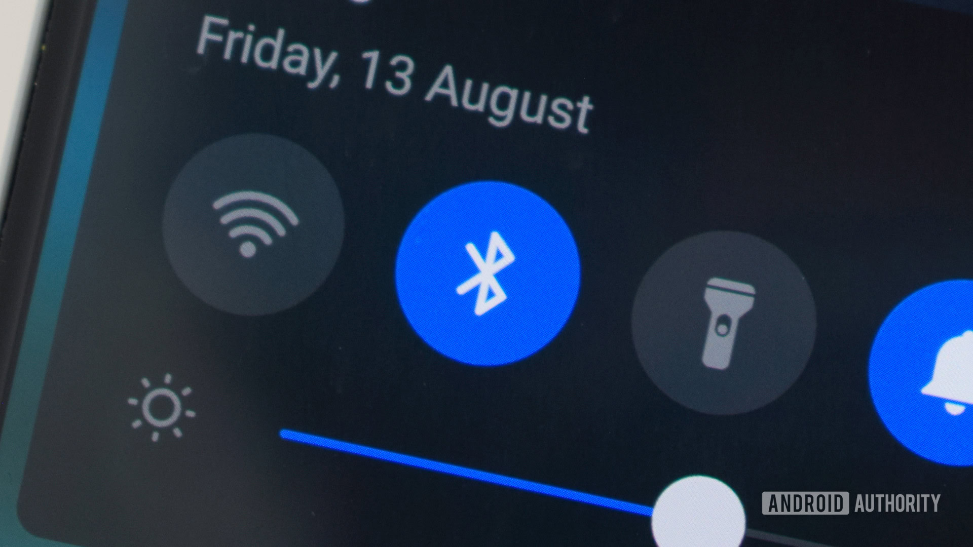 Bluetooth Icon toggle on smartphone settings menu