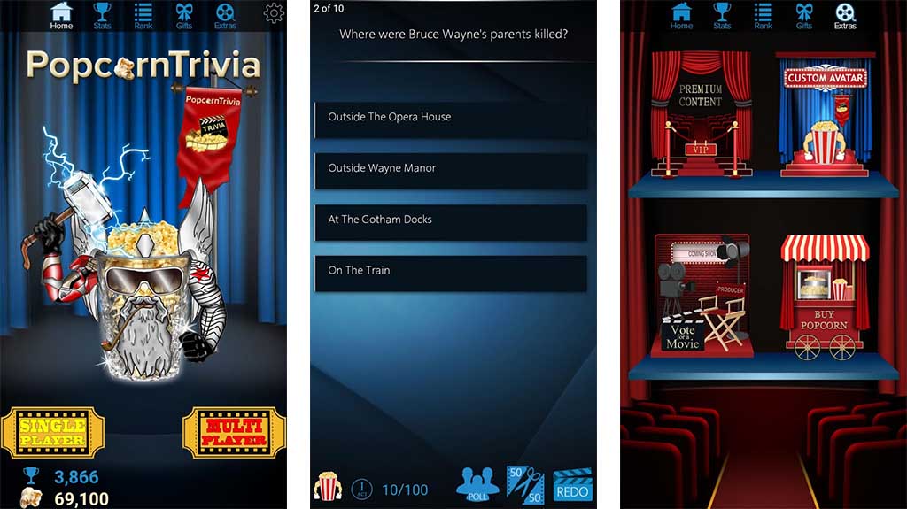 PopcornTrivia - best quiz apps for android