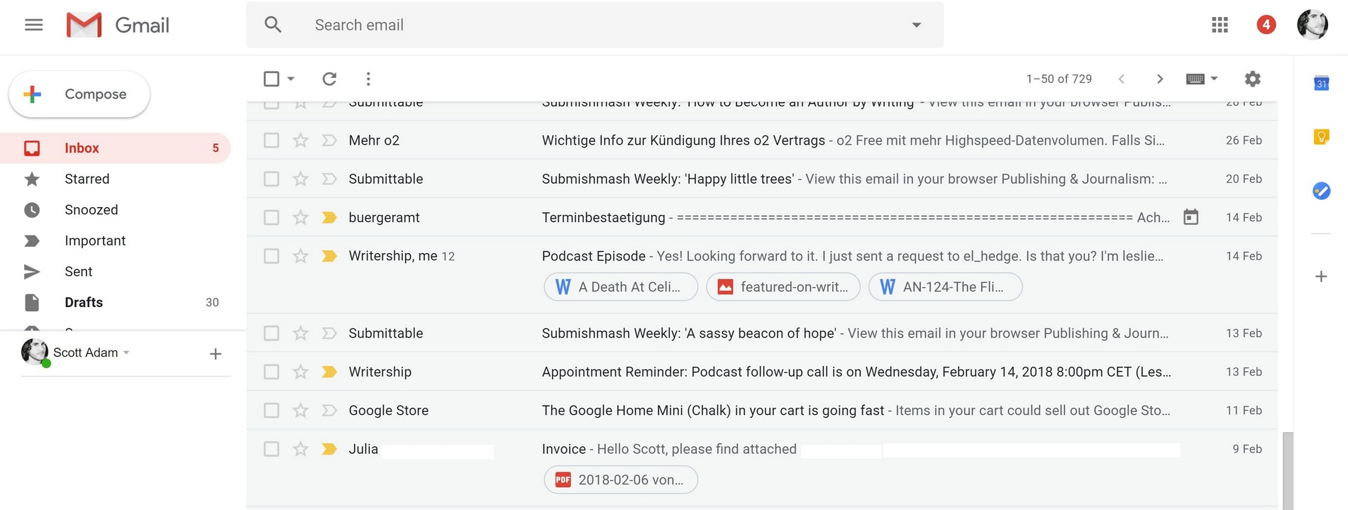new gmail attachments