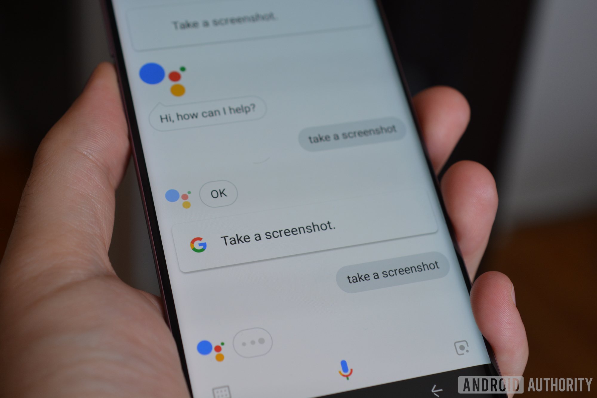 how to take screenshot galaxy s9 plus using google assistant
