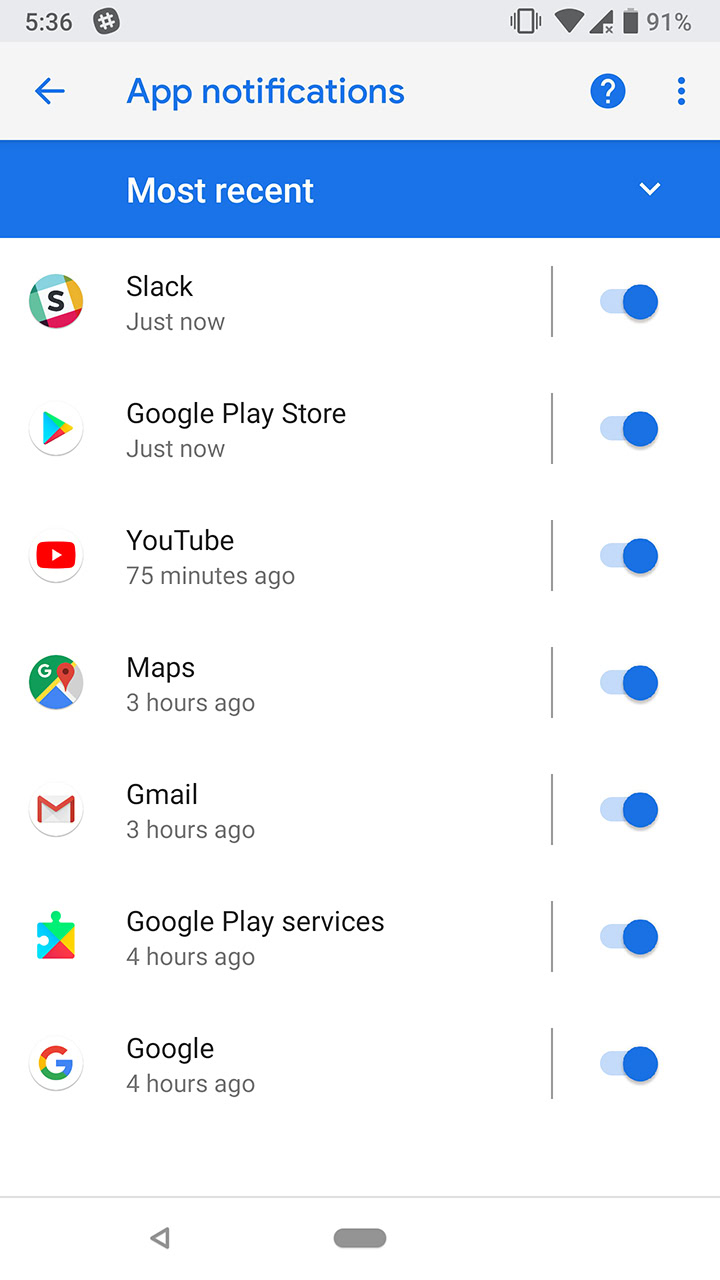 Android P notifications 3