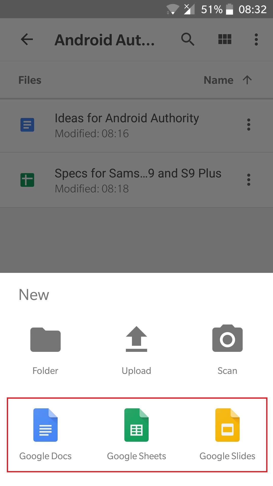 types of new documents in google drive
