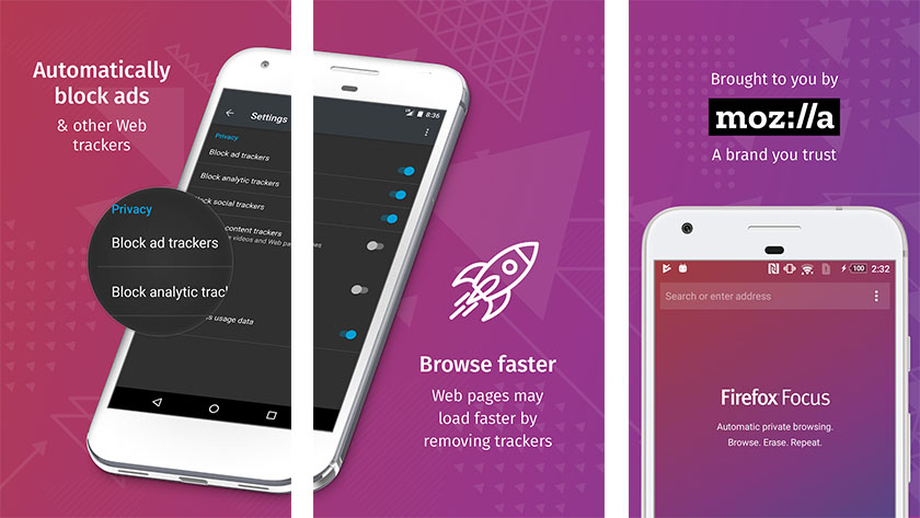 Firefox Focus is one of the best security apps for android