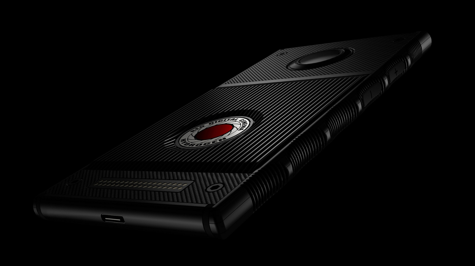 Red Hydrogen One with holographic display