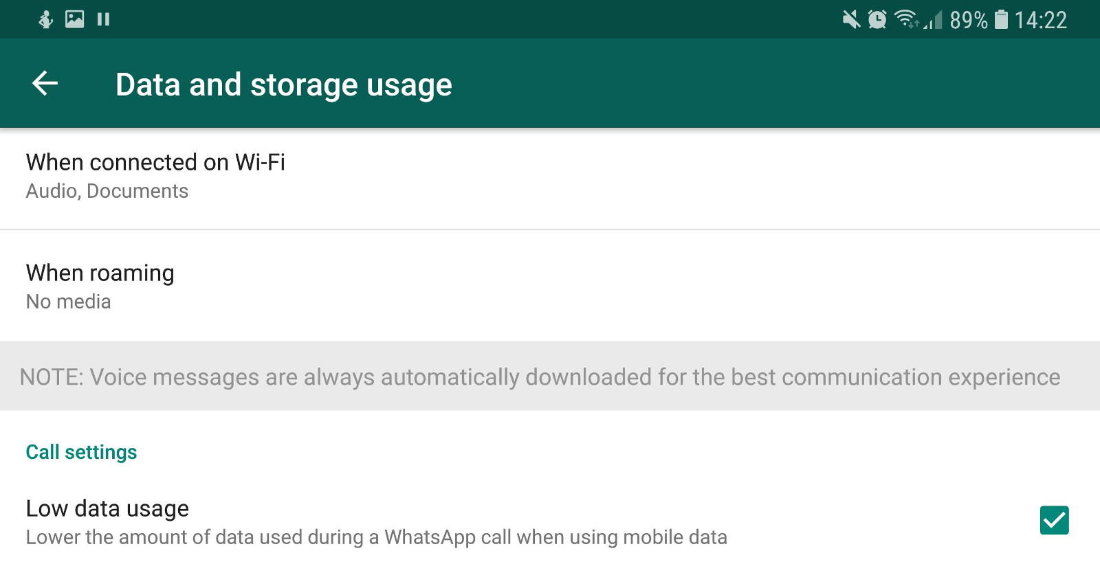 Data settings in WhatsApp - whatsapp tricks