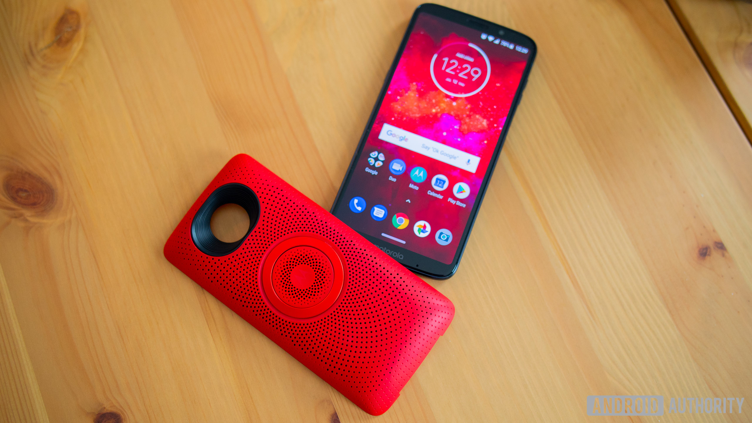 moto z3 play red mask back front side