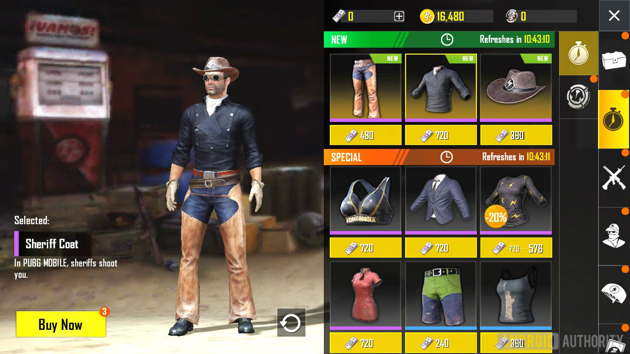 Tencent gaming buddy PUBG mobile cosmetic item shop AA