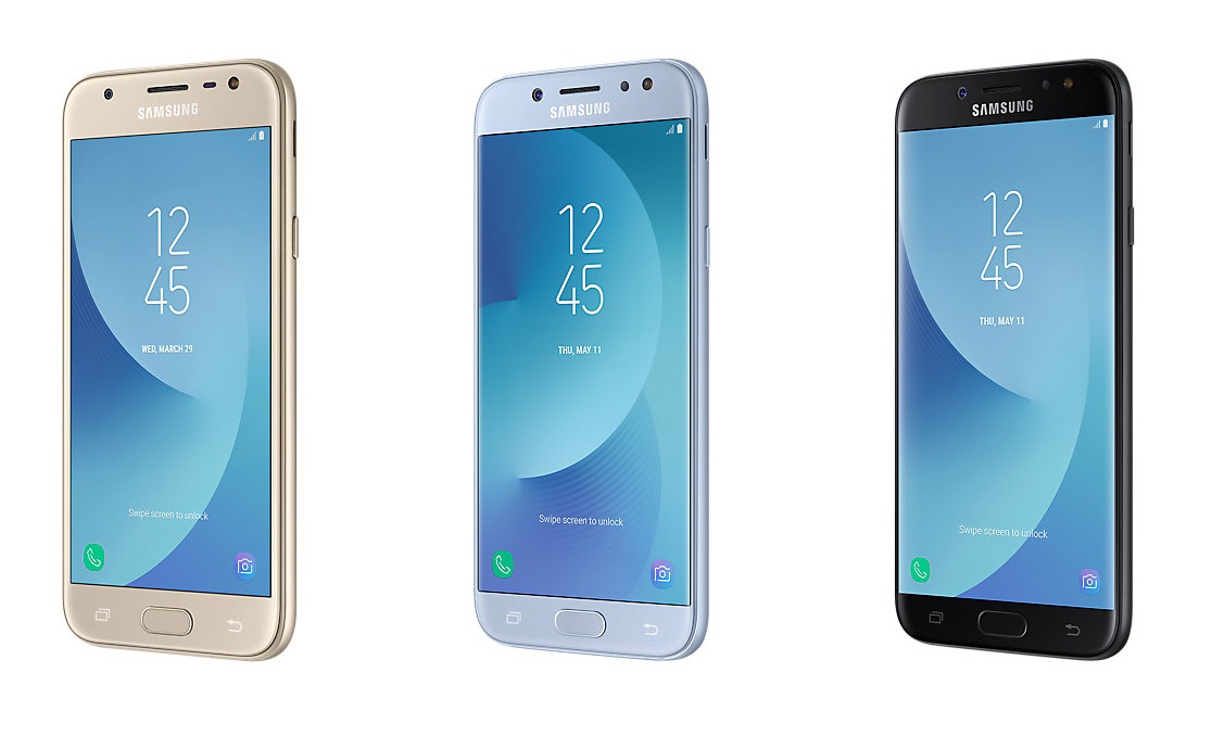 The Samsung Galaxy J 2017 smartphone series.