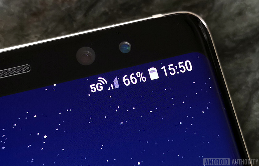 Signal 5G sur Galaxy Note 8