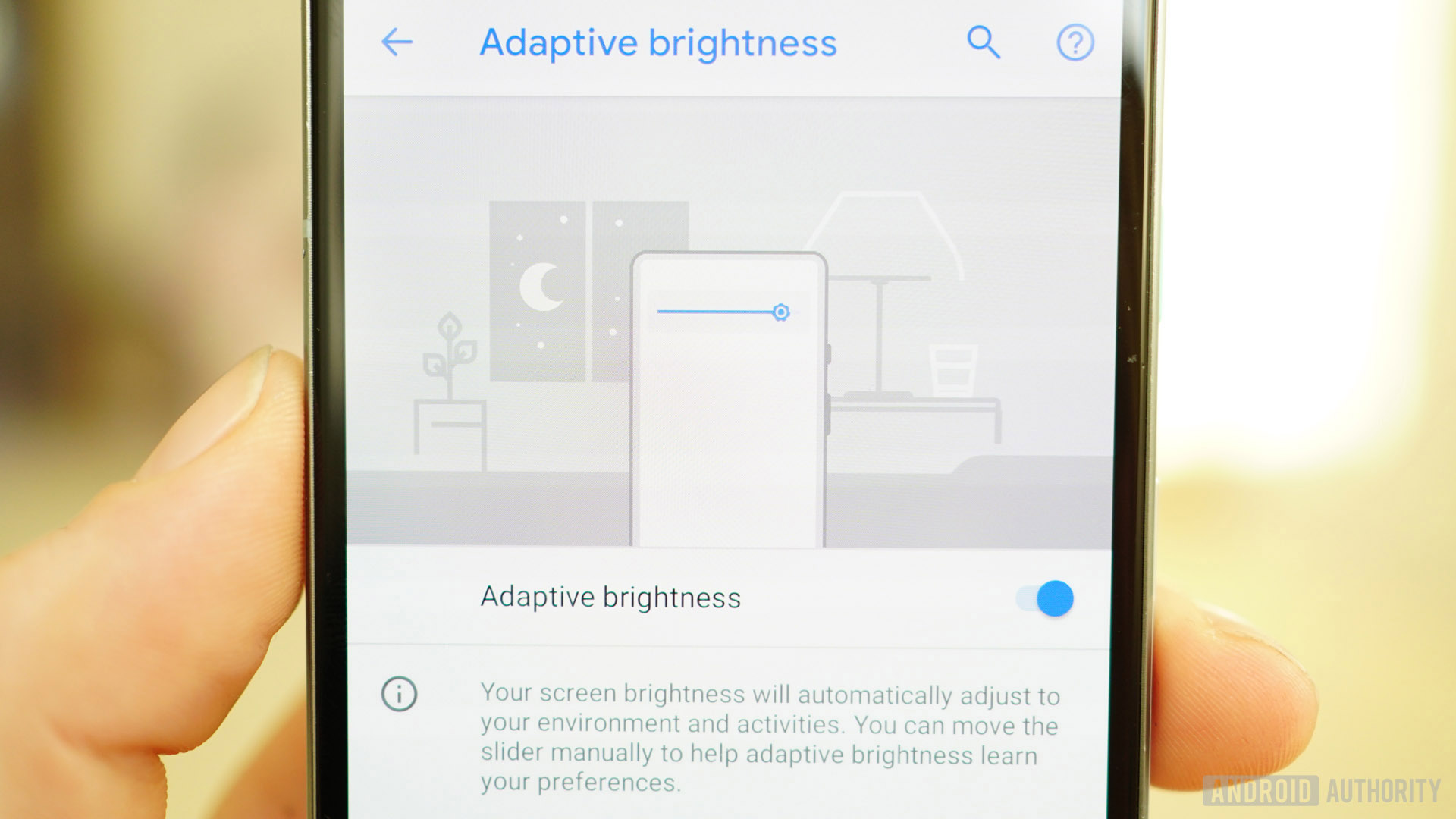 Android 9 Pie review Adaptive Brightness