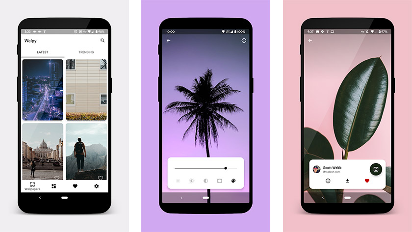 Walpy è una delle migliori applicazioni fotografia wallpaper per Android