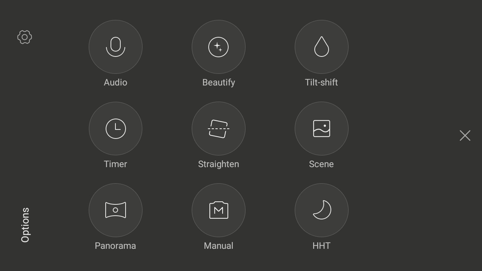 Modes in the Xiaomi camera app.