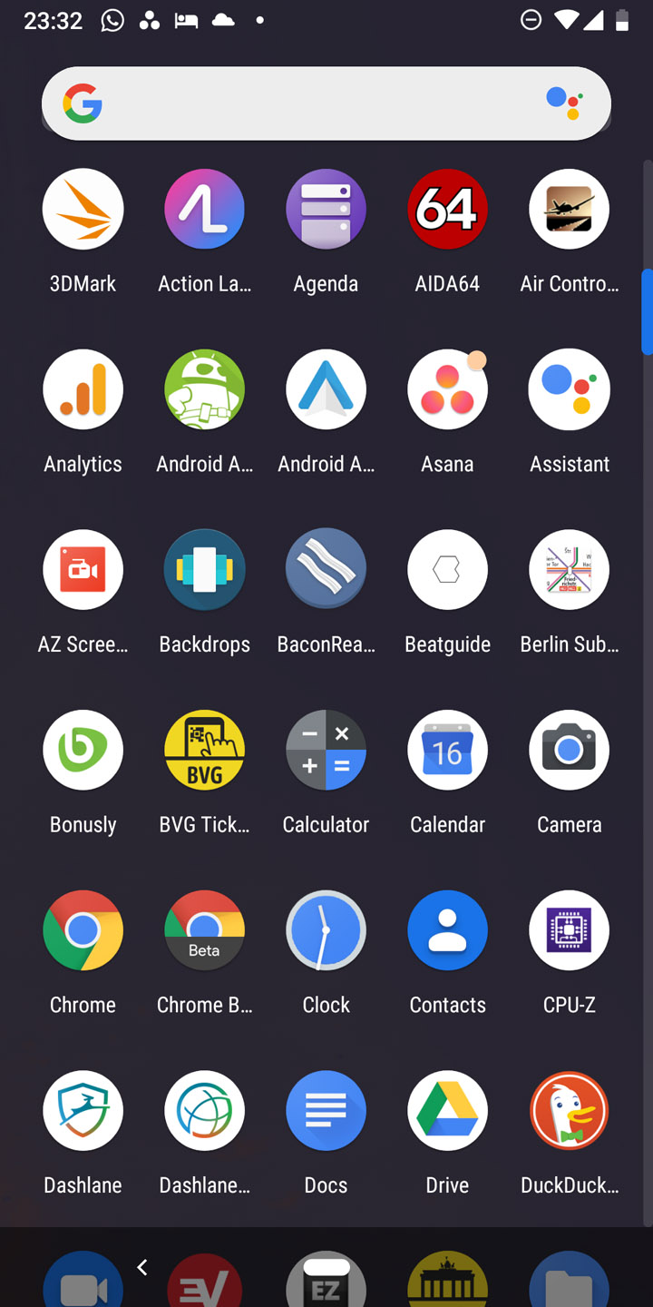 Google Pixel 3 - app drawer