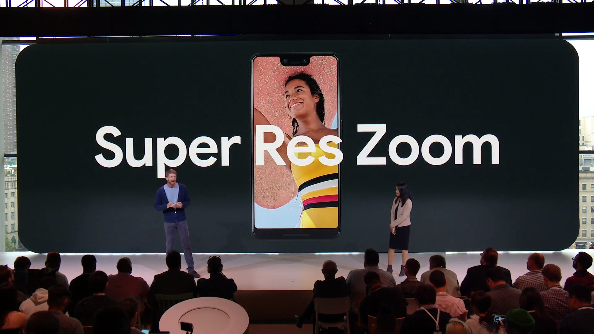 Super Res Zoom function on Google Pixel 3.