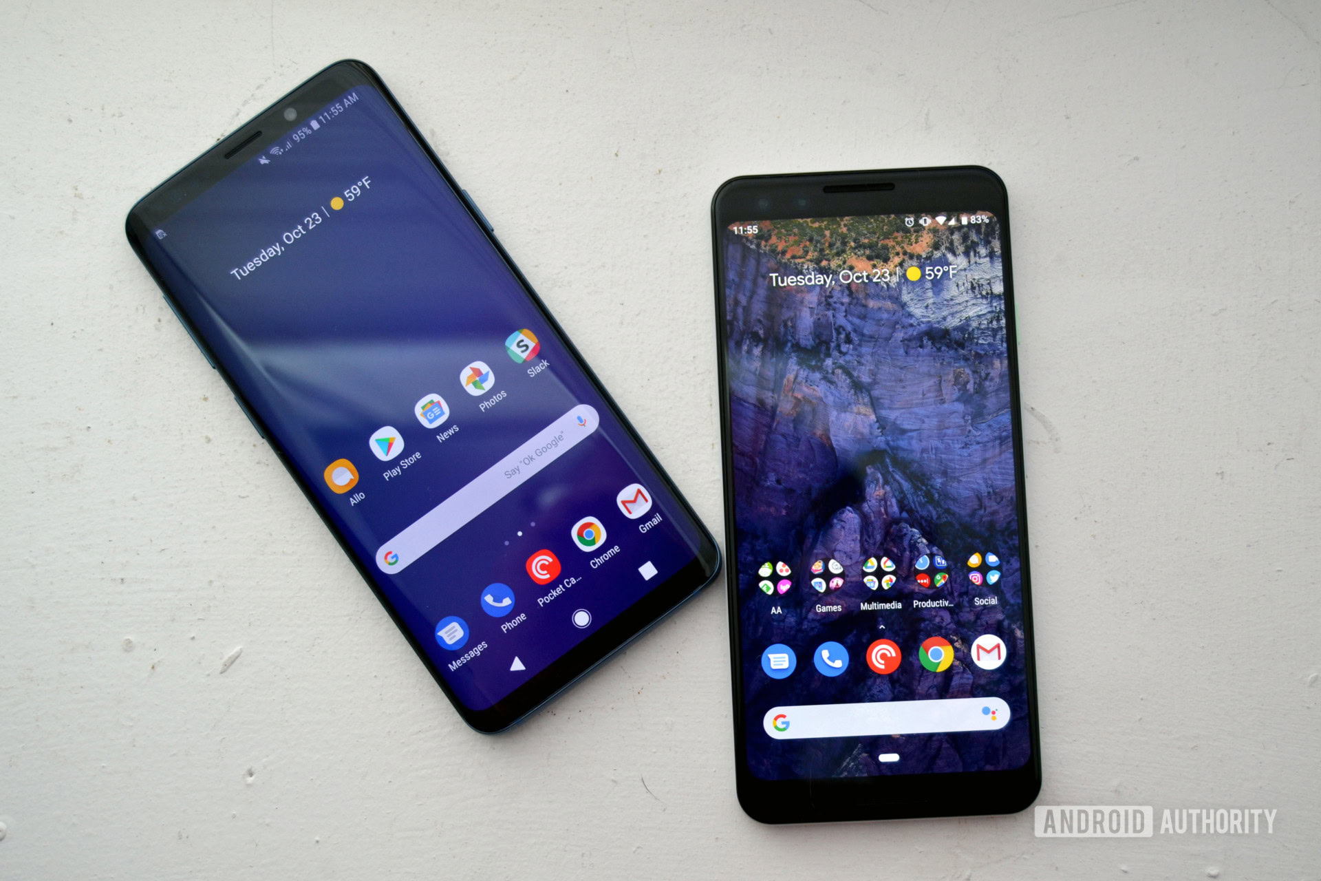 Google Pixel 3 Vs Samsung Galaxy S9 Which Small Ish Phone Is Right For You Android Authority