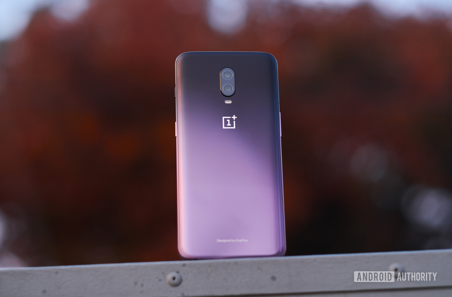 The back of the Thunder Purple OnePlus 6T.