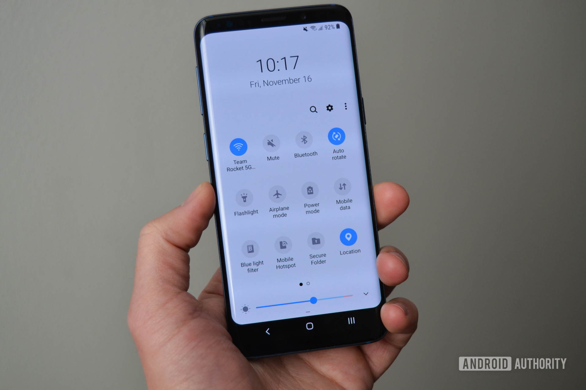 samsung galaxy s9 one ui review quick settings
