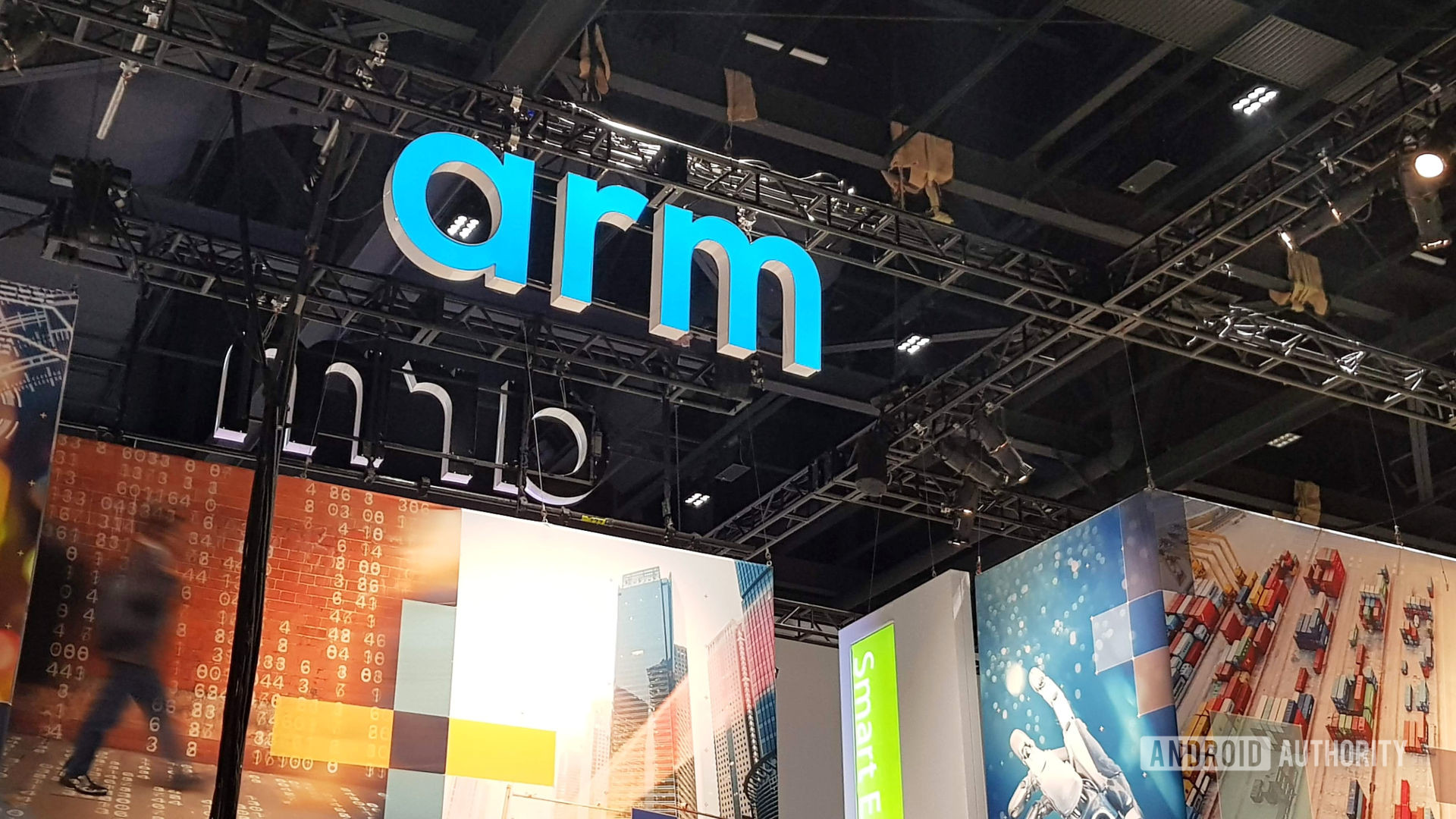 The Arm logo at Arm TechCon 2018.
