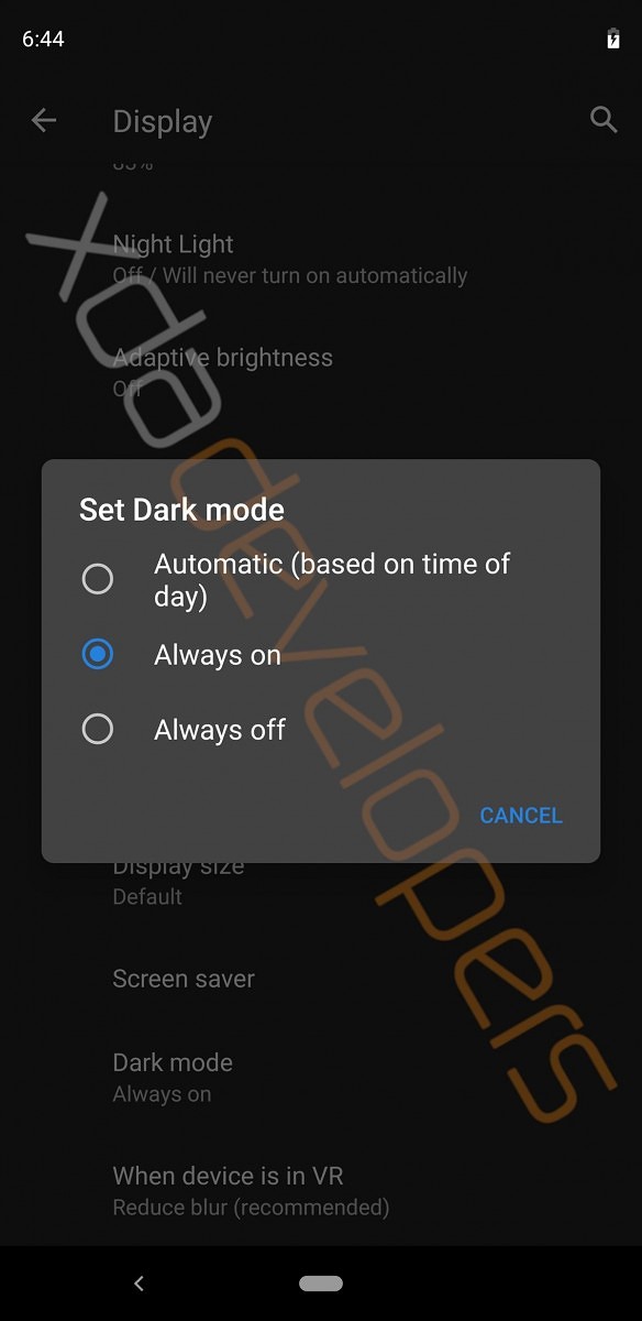 Android Q features dark mode