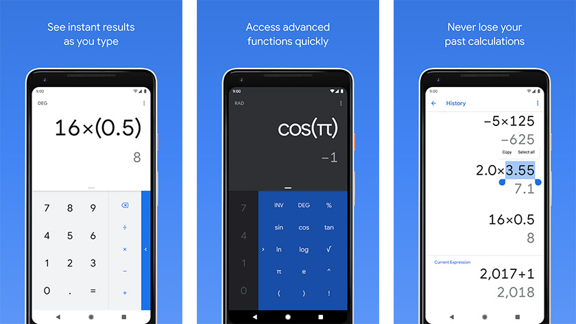 Google Calculator is one of the best calculator apps for android
