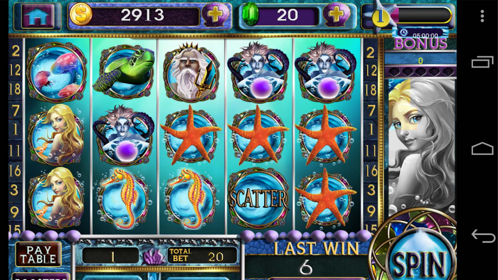 Mermaid Slots Hana Games screenshot