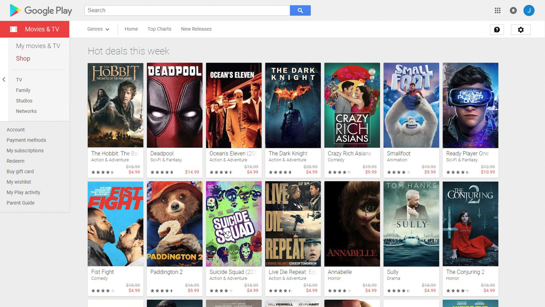 Google Play Movies Deal