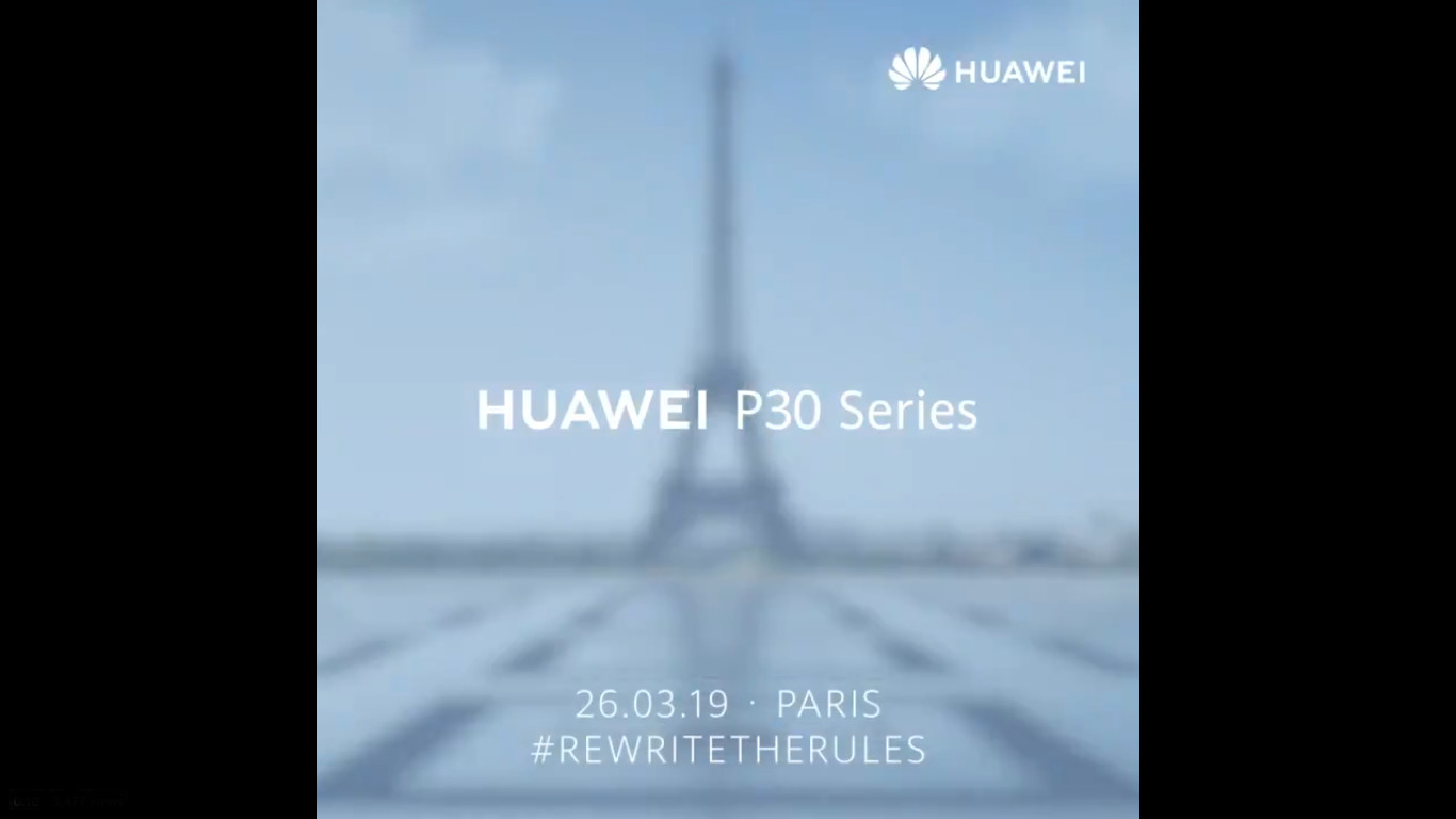 The Huawei P30 series teaser.