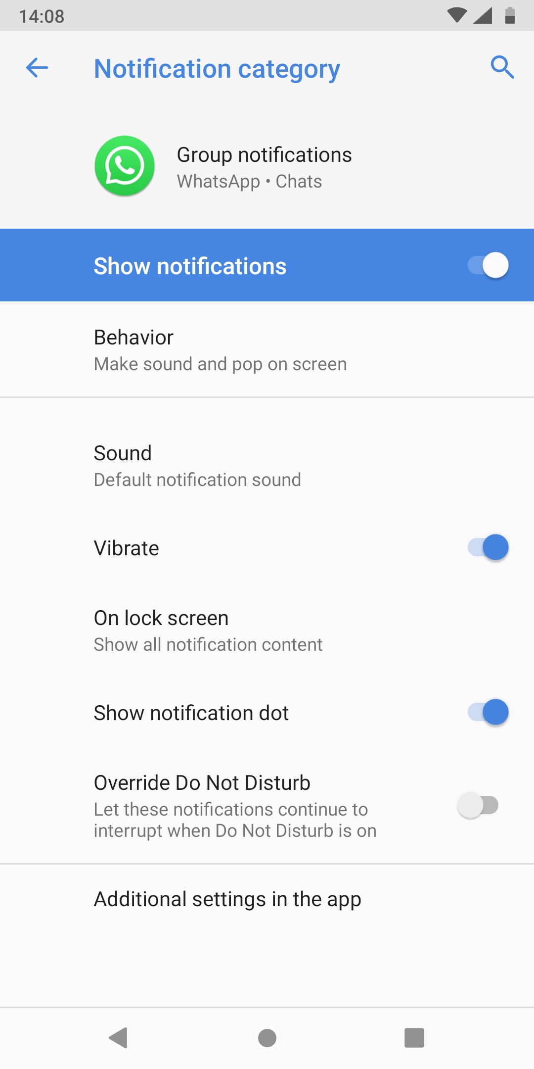 Manage Android notifications notification category behavior sound