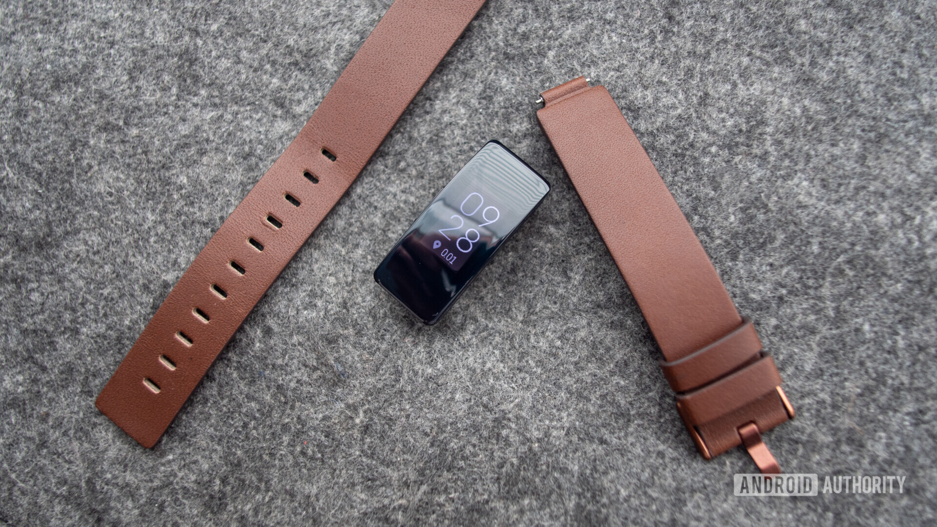 fitbit inspire hr detached brown leather strap