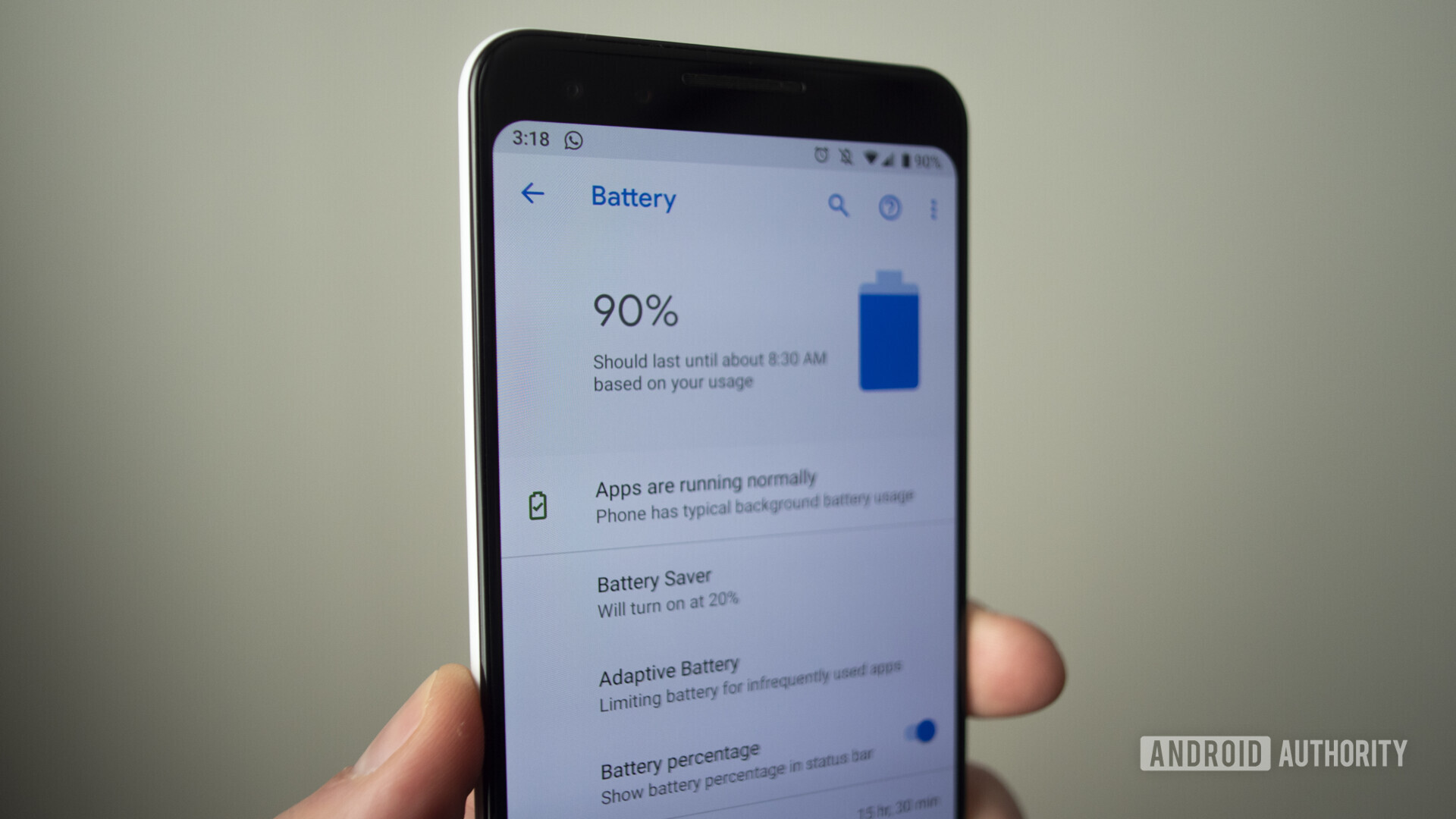 google pixel 3 battery details